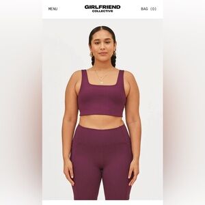 Girlfriend Collective Tommy Bra - Plum